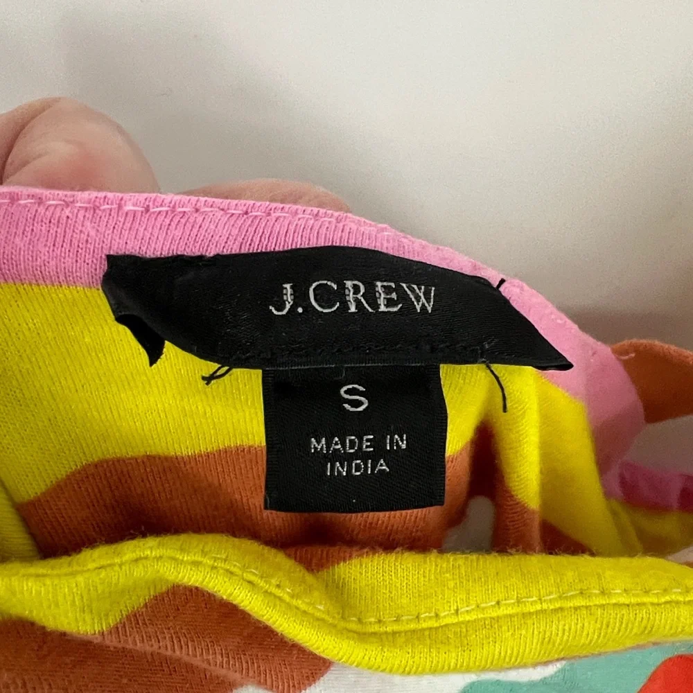 J. Crew rainbow stripe tiered maxi dress